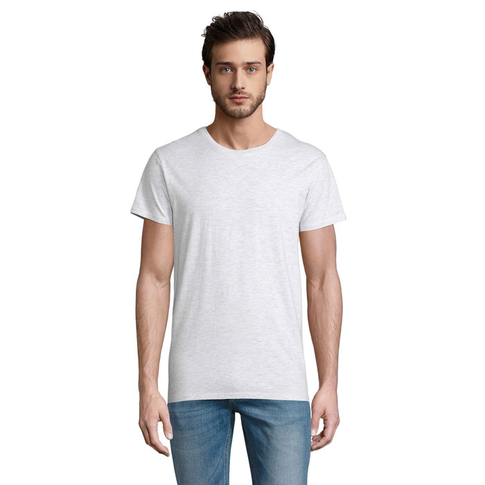 Tshirt coton bio promotionnel homme 150g - CRUSADER Blanc Chiné